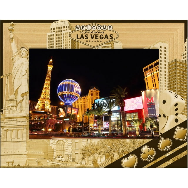 to Fabulous Las Vegas Nevada Laser Engraved Wood Picture Frame Landscape (8 x 10