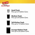thumbnail image 5 of Glad Forceflex Maxstrength Tall Kitchen Drawstring Trash Bags, 13 Gallon, 20 Ct, 5 of 6