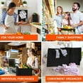 thumbnail image 5 of 3 Pack Reusable Grocery Bags, Foldable Shopping Cart Bags, Washable Large Storage Reusable Bags, Grocery Tote Bag with Reinforced Handles & Thick Plastic Support Bottom, 5 of 10