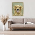 thumbnail image 3 of Stupell Industries Farmhouse Smiling Golden Retriever Portrait Gold Floating Frame Canvas Art, 25 x 31, by Lil' Rue, 3 of 8