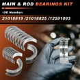thumbnail image 2 of Unique Bargains 18Pcs Main and Rod Bearings Set Replacement for Buick Regal for Chevrolet Equinox for GMC Terrain 2.4L Engine 2000-2017 Replace No.21018819/21018825/12591093, 2 of 7