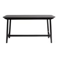 thumbnail image 1 of Walker Edison Table à Manger Moderne en Bois Massif avec Base Tréteau - Frêne Noir, 1 of 15