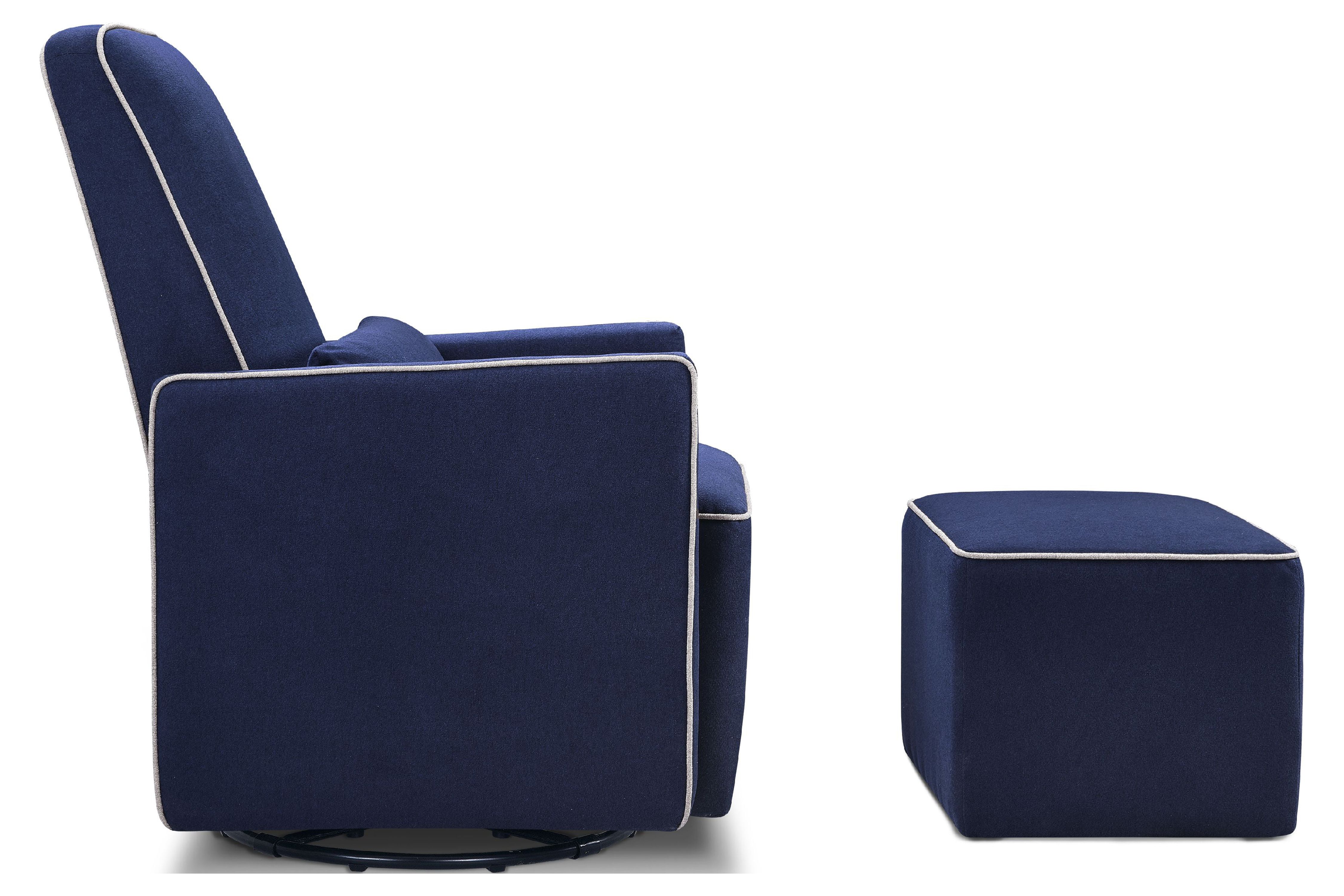 DaVinci Baby Olive Glider and Ottoman, Navy and Grey - image 4 of 10