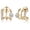 Yellow Gold, variant on 14K Gold Plated Illusion Stud Earrings for Women | Triple Huggie Hoop Earrings for One Hole| Trendy Simple Hypoallergenic Fashion Accessories Gold Jewelry Gifts for Womens