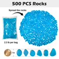 thumbnail image 4 of NAMTSO Piedras solares azules que brillan en la oscuridad para exteriores, 500 piezas, 4 of 8