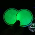 thumbnail image 4 of FengErXian Car Must Haves 2024 Car Gadgets Stuff 4Pcs Fluorescent Decor Crystal Rhinestone Car Cup Mat 2.75inch, 4 of 6