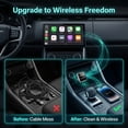 thumbnail image 4 of 2026 Wireless CarPlay Adapter for iPhone & Android Auto, 2 in 1 Plug & Play USB-A/Type-C Port, Fast Convert Wired to Wireless, No Delay for iOS 10+ & Android 11+, with Realtek 8730E Chip, 4 of 7