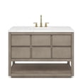 thumbnail image 2 of Water Creation Oakman 48" Single Sink Bath Vanity with Gold Faucet in Gray Oak, 2 of 7