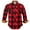 01 Red Black, variant on Men's Flannel Western Pearl Sanp Button Two Chest Pockets Work Long Sleeve Shirts 08 Merlot Gray Large