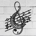 thumbnail image 7 of 1pc Music Notes Wall Art Metal Wall Art Decor Musical Notes Sign Black Hanging Sculpture for Home Office Bedroom, 7 of 7