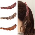 thumbnail image 3 of Banana Hair Clips Plastic 3PCS Simple Clincher Comb Hair Claw Clips for Women, 3 of 10