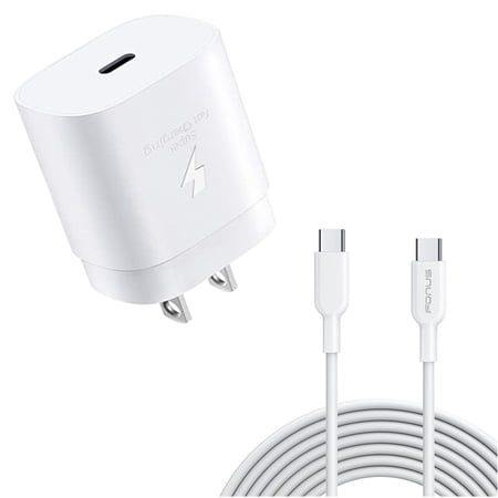 PD Type-C 25W Fast Home Charger for Motorola Moto G Pure/Power (2022)/5G Phones- 6ft USB-C Cable Quick Power Adapter A6G