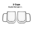 thumbnail image 7 of YSH 2Pack 350ml Double Wall Glass Coffee Cup High Borosilicate Glass Mug Heat Resistant Coffee Milk Juice Water Cups With Handle, 7 of 7