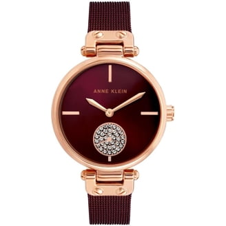 Anne Klein Women\'s Rose Gold Burgundy Analog Genuine Diamond Dial Bracelet Watch Amazon.com: Anne Klein Women main image 3