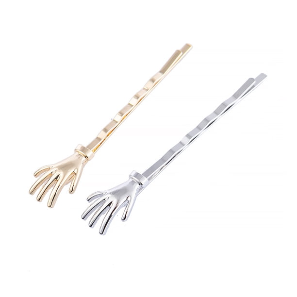Pinzas para el cabello para mujeres, pinzas para peinar, pinzas para el cabello para niñas, pinzas pequeñas de moda para el cabello, horquilla con calavera ondulada a mano, horquilla de mano