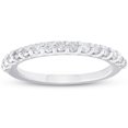 thumbnail image 1 of 3/8ct Diamond Ring Womens Stackable Anniversary 14K White Gold Band, 1 of 2