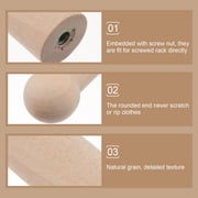 FUEENIRVA Dially Bamboo Peg Hangers, and Easy to Install - 8Pcs