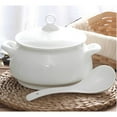 thumbnail image 4 of White Ceramic Soup Bowl with Lid and Ladle, 2500ml Porcelain Serving Soup Tureen for Kitchen, Microwave and Dishwasher Safe, 4 of 7