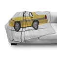 thumbnail image 3 of New York Taxi Soft Flannel Fleece Blanket, Side View Illustration of American Style NY City Checker Cab Art Print, Cozy Plush for Indoor and Outdoor Use, 70" x 90", White and Mustard, by Ambesonne, 3 of 6