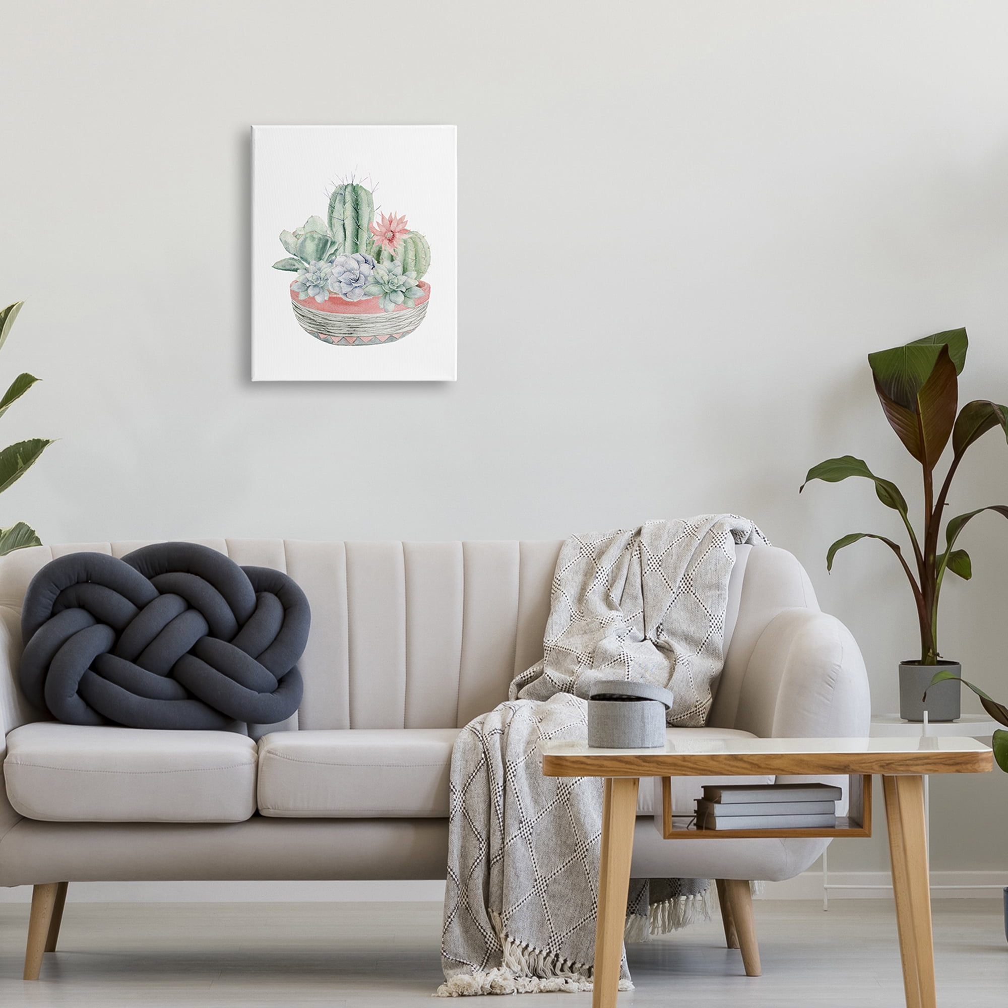 Stupell Industries Cute Potted Cactus Blossom Succulent Arrangement Design, 16 x 20, Design by Mela Fay