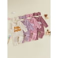 thumbnail image 3 of RUINIXCW Preemie/Newborn/Baby Girl Outfit, Long Sleeve Romper and Bow Headband 2Pcs, 3 of 5