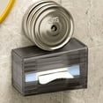 thumbnail image 4 of Wall Mounted Tissue Box Holder | No Drill Adhesive Mount | Transparent Plastic | For Bathroom Kitchen Living Room | 7.5x4.9x3.7 Inches, 4 of 6
