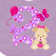 thumbnail image 4 of Inktastic Second Birthday with Cute Puppy and Butterflies Boys or Girls Baby Bib, 4 of 4