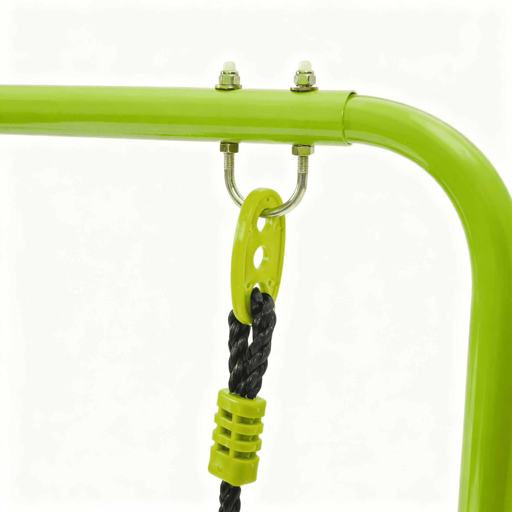 Indoor Outdoor Baby Swing with Safety Seat, Toddler Swing with Crotch Strap, Corrosion-Resistant Metal Frame for 6 Months to 2 Years Old, Max Load 25kg