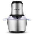 thumbnail image 1 of Picadora de carne eléctrica HOMEASY 2L de acero inoxidable 350W, 8 tazas, 1 of 9