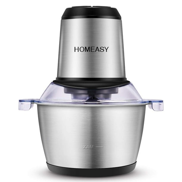 Picadora de carne eléctrica HOMEASY 2L de acero inoxidable 350W, 8 tazas