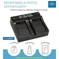 thumbnail image 3 of BM 2 Pack of EN-EL12 Batteries and Dual Battery Charger for Nikon Coolpix A1000, B600, W300, A900, AW100, AW110, AW120, AW130, S6300, S8100 Cameras, 3 of 7