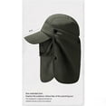 thumbnail image 6 of Ndbuld Hat For Sun Protection For Men Men'S Outdoor Summer Sun Protection Hat Detachable Quickdrying Sun Hat Solid Color Sun Protection Hiking And Fishing Hat Army Green Free Size, 6 of 7