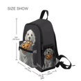 thumbnail image 3 of FORMRS School Backpack with Front Zippered Pocket 12" Student Travel Daypack, White Halloween Dog, 3 of 6