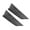Gloss Black Carbon Fiber Print, variant on IKON MOTORSPORTS, Rear Aprons Compatible With 2020-2023 Tesla Model Y All Models 4-Door, PP Rear Splitter Canards 2PCS