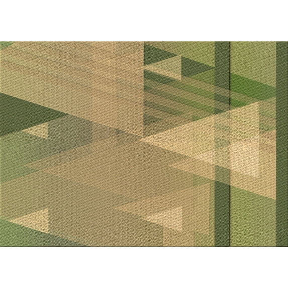 Ahgly Company Machine Washable Indoor Rectangle Transitional Metallic Gold Area Rugs, 7' x 10'