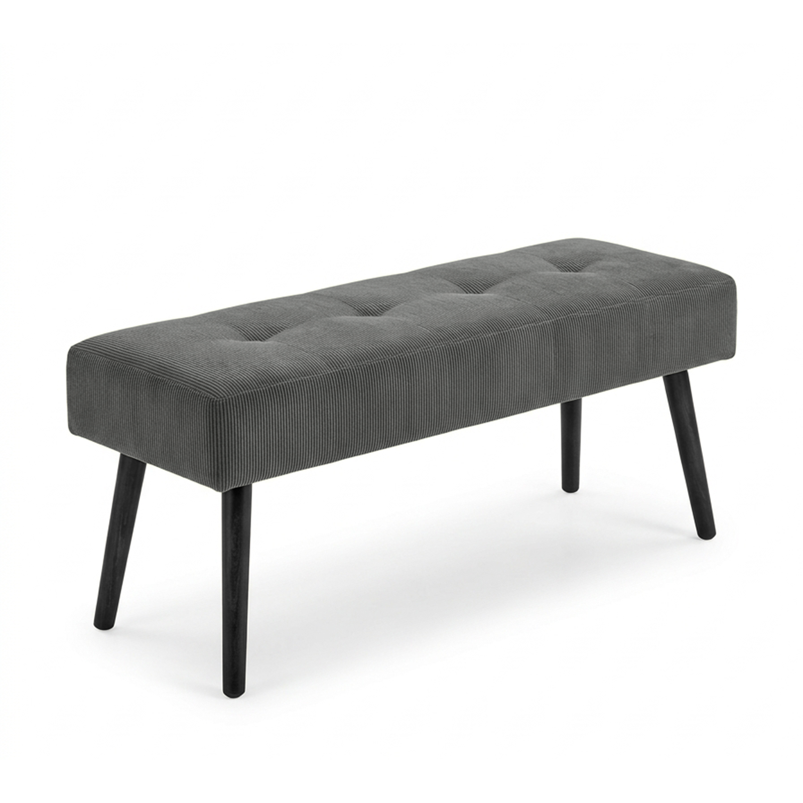 KirKasa Modern Entryway Bench, Corduroy Seat, Gray photo 6