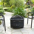 thumbnail image 4 of Crosley Hudson Basket Weave Firepit, Black, 4 of 6