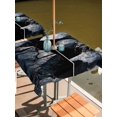 thumbnail image 2 of Outdoor Tablecloth with Umbrella Hole for Patio/Picnic/Party/Camping, Black Broken Stone Waterproof Table Cloth Square Cover Washable, Modern Deep Cracks Artistic (60"x 60"), 2 of 9