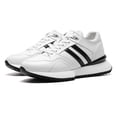 thumbnail image 6 of CMR CHAMARIPA Men's Casual Height Increasing Sneakers | White Leather Raised Heel Shoes 8CM / 3.15 inches, 6 of 11