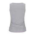 thumbnail image 6 of somlo Vest Tops Women's Tank Tops Ribbed Knit Square Neck Sleeveless Camisole Shirts Casual Tunic Tops Slim Fitted Pleated Tshirt Basic Tees Shirt Summer Y2K Going Out Tops, 6 of 7