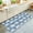 Blue, Steel-Blue, White, variant on Round Rugs 8 Ft, Navy Blue Palm Tree Summer Non Slip Area Rugs for Kitchen Bedroom Entryway, Beach Tropical Coastal Washable Carpet Runner Rug Floor Mats for Bedroom Home Decor