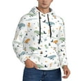 thumbnail image 2 of Lsque Sea Creatures Pattern Casual Men's Hoodie,Hooded Sweatshirt with Kangaroo Pocket,Pullover Hoodie-X-Large, 2 of 7