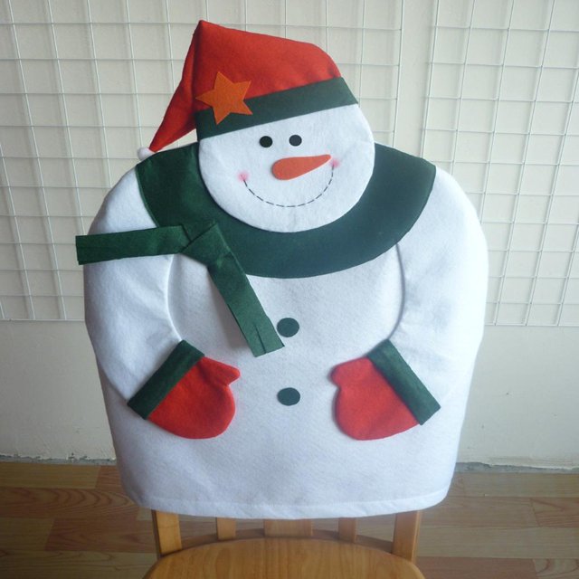 Cubierta de Navidad Navidad en hogar Asiento de perfecl Cubierta de la silla de la Navidad
