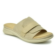 Taryn Rose Women's Bellan Wedge Sandals Taupe Nubuck - 9