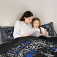 thumbnail image 4 of Erosebridal Hunting Deer Full Size Comforter Sets, Bohemian Aztec Mandala Bedding Sets, Black Gray Blue, Black Reversible 3pcs, 1 Comforter and 2 Pillowcases, 4 of 6