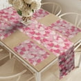 thumbnail image 2 of Ambesonne Valentines Table Runner & Placemats, Heart Shapes Cookies, Placemat 4 pcs + Runner 16"x90", Pale Brown Pale Pink, 2 of 2