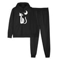 thumbnail image 2 of Fjofpr Sweatpants Sets for Women 2 Piece Outfits Men's And Women's Sports Tracksuits Long Sleeve Pullover Hoodies Sweatshirt Loose Coat And Sweatpants Fall Winter Suit, 2 of 7