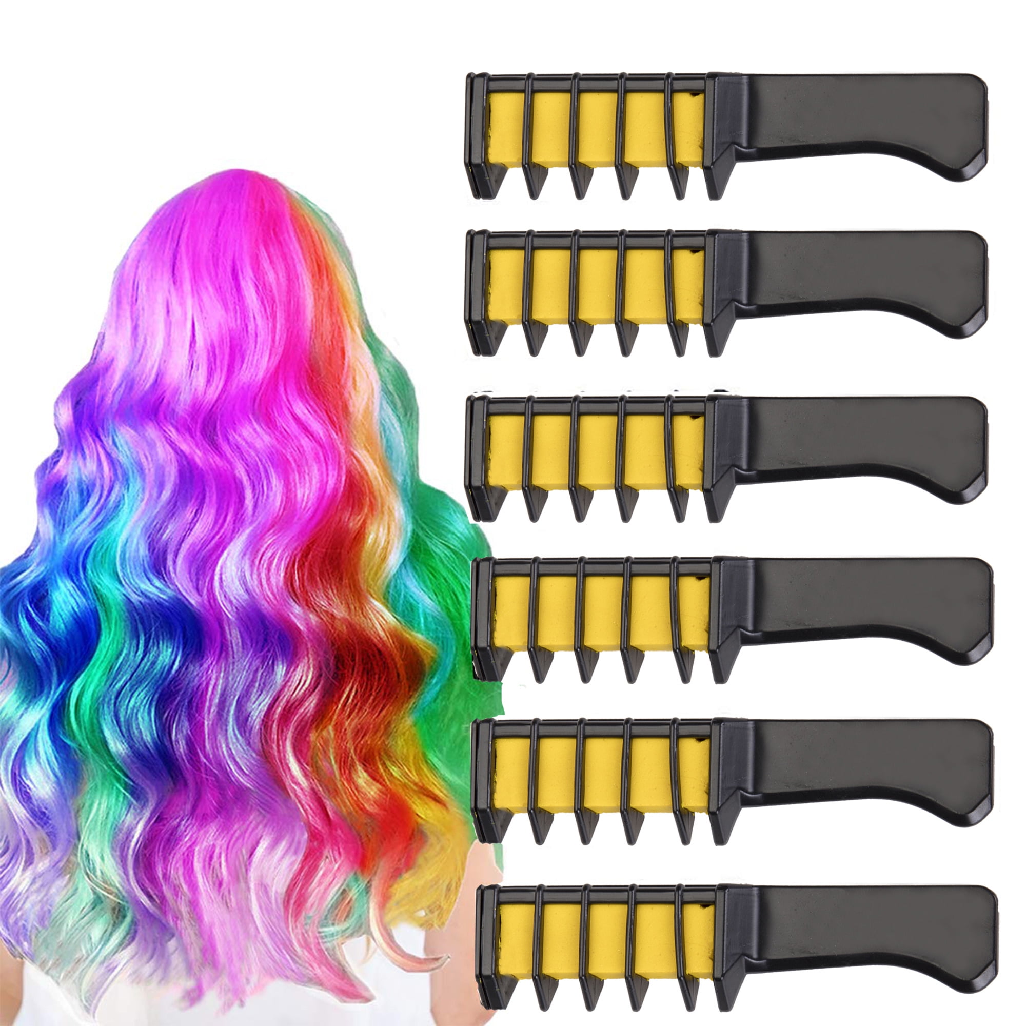 LELINTA Hair Chalk for Girls, Kids Temporary Color Washable Hair Chalk Combs, Perfect for