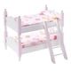 thumbnail image 1 of Casa de muñecas en miniatura a escala 1/12, dormitorio infantil vintage, litera de madera rosa Rosado, 1 of 7