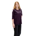 thumbnail image 4 of Vivian's Fashions Top - Velour V-Neck 3/4 Sleeve Top, 4 of 5